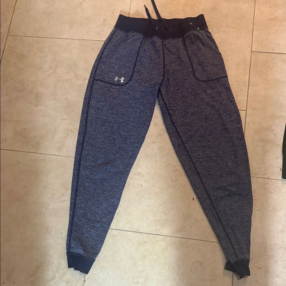 Under Arnour Blue Joggers Gray Accents Size Small Sweatpants